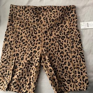 JCrew Leopard Print Biker Shorts